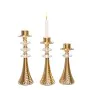 Conjunto de Castiçais Romimex Dourado 6 x 31 x 6 cm 3 Peças de Romimex, Candelabros e suportes para velas - Ref: D1628846, Pr...