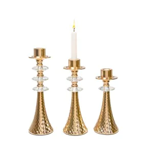 Set de Portavelas Romimex Dorado 6 x 31 x 6 cm 3 Piezas de Romimex, Candelabros y portavelas - Ref: D1628846, Precio: 48,25 €...