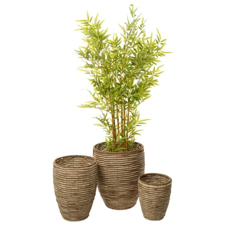 Set of Planters Romimex Natural Natural Fibre 40 x 49 x 40 cm 3 Pieces by Romimex, Cachepots - Ref: D1628849, Price: 100,83 €...