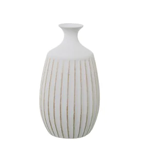 Vase Alexandra House Living Blanc Doré Céramique 23 x 23 x 37 cm de Alexandra House Living, Vases - Réf : D1621535, Prix : 43...