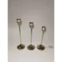 Set de Portavelas Romimex Dorado Metal Vidrio 7 x 22 x 7 cm 3 Piezas de Romimex, Candelabros y portavelas - Ref: D1628864, Pr...