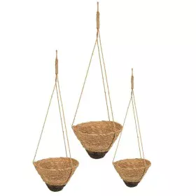 Juego de Cestos Alexandra House Living Fibra natural 30 x 19 x 30 cm 22 x 14 x 22 cm 26 x 16 x 26 cm Para colgar 3 Piezas de ...