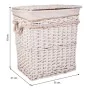 Set of Baskets Alexandra House Living White wicker Willow wood 41 x 63 x 55 cm 30 x 22 x 24 cm 3 Pieces by Alexandra House Li...