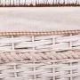 Set of Baskets Alexandra House Living White wicker Willow wood 41 x 63 x 55 cm 30 x 22 x 24 cm 3 Pieces by Alexandra House Li...