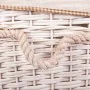 Set of Baskets Alexandra House Living White wicker Willow wood 41 x 63 x 55 cm 30 x 22 x 24 cm 3 Pieces by Alexandra House Li...