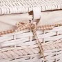 Set of Baskets Alexandra House Living White wicker Willow wood 41 x 63 x 55 cm 30 x 22 x 24 cm 3 Pieces by Alexandra House Li...