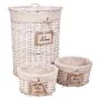 Set of Baskets Alexandra House Living White wicker Willow wood 3 Pieces by Alexandra House Living, Laundry Baskets - Ref: D16...