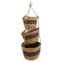 Set of Baskets Alexandra House Living Black Natural Fibre 26 x 19 x 26 cm 22 x 16,5 x 22 cm 18 x 14,5 x 18 cm For hanging 3 P...