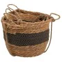 Conjunto de Cestos Alexandra House Living Preto Fibra natural 26 x 19 x 26 cm 22 x 16,5 x 22 cm 18 x 14,5 x 18 cm Para pendur...