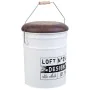 Bucket Alexandra House Living White Hemp Metal Fir wood 35 x 31 x 40 cm With lid With handle by Alexandra House Living, Lidde...