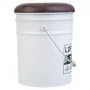 Bucket Alexandra House Living White Hemp Metal Fir wood 35 x 31 x 40 cm With lid With handle by Alexandra House Living, Lidde...