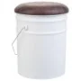 Bucket Alexandra House Living White Hemp Metal Fir wood 35 x 31 x 40 cm With lid With handle by Alexandra House Living, Lidde...