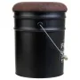 Bucket Alexandra House Living Black Hemp Metal Fir wood 35 x 31 x 40 cm With lid With handle by Alexandra House Living, Lidde...