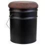 Bucket Alexandra House Living Black Hemp Metal Fir wood 35 x 31 x 40 cm With lid With handle by Alexandra House Living, Lidde...