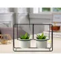 Plantador Romimex Branco Preto Metal Cerâmica Baloiço 25 x 17 x 12 cm Duplo de Romimex, Vasos - Ref: D1632986, Preço: 16,31 €...