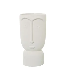 Vase Alexandra House Living Ecru Ceramic Face 13 x 13 x 25 cm by Alexandra House Living, Vases - Ref: D1621566, Price: 37,33 ...