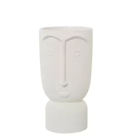 Vase Alexandra House Living Ecru Céramique Visage 13 x 13 x 25 cm de Alexandra House Living, Vases - Réf : D1621566, Prix : 4...