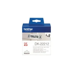 Tira de Filme Contínua Brother DK22212 Branco Preto/Branco de Brother, Etiquetas e tickets - Ref: M0502917, Preço: 45,02 €, D...