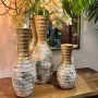 Set of 3 Vases Alexandra House Living Green Golden Ceramic 25 x 36 x 46 cm (3 Pieces) by Alexandra House Living, Vases - Ref:...