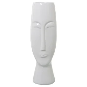 Vaso Alexandra House Living Bianco Ceramica Luminoso Faccia 16 x 15 x 47 cm di Alexandra House Living, Vasi - Rif: D1621570, ...