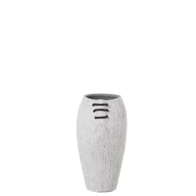 Vase Alexandra House Living White Ceramic Stripes 19 x 19 x 34 cm by Alexandra House Living, Vases - Ref: D1621573, Price: 31...