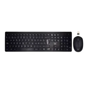 Tastatur mit Drahtloser Maus Ewent EW3256 2.4 GHz Schwarz Spanisch von Ewent, Tastatur-Maus-Sets - Ref: S0224814, Preis: 19,9...