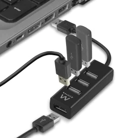 Hub USB Ewent EW1123 Preto de Ewent, Hubs USB - Ref: S0240704, Preço: 7,57 €, Desconto: %