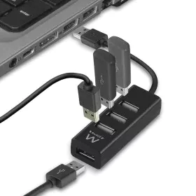 Hub USB Ewent EW1123 Preto de Ewent, Hubs USB - Ref: S0240704, Preço: 7,57 €, Desconto: %