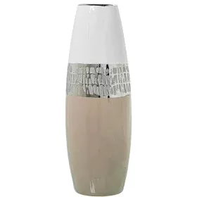 Vase Alexandra House Living Blanc Beige Céramique 11 x 11 x 33 cm de Alexandra House Living, Vases - Réf : D1621595, Prix : 2...