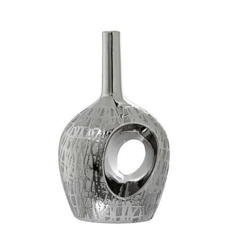 Vase Alexandra House Living Argenté Céramique 18 x 12 x 31 cm de Alexandra House Living, Vases - Réf : D1621605, Prix : 25,33...