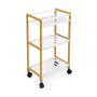 Carrello per Verdure Confortime Bianco Bambù 40 x 25 x 70 cm (2 Unità) di Confortime, Ripiani e supporti - Rif: S2231446, Pre...