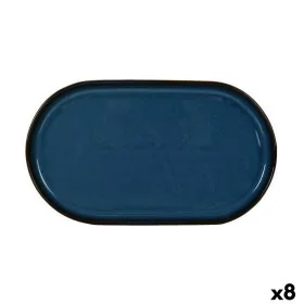 Snack tray La Mediterránea Chester Blue Oval 30,5 x 17,5 x 2,8 cm (8 Units) by La Mediterránea, Plates and dishes - Ref: S223...