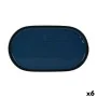 Tablett für Snacks La Mediterránea Chester Blau Oval 36 x 20,5 x 3 cm (6 Stück) von La Mediterránea, Teller und Schüsseln - R...