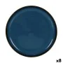 Snack tray La Mediterránea Chester Blue Circular 24,3 x 2,5 cm (8 Units) by La Mediterránea, Plates and dishes - Ref: S223303...