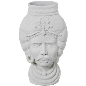 Vase Alexandra House Living White Ceramic African Man 21 x 21 x 39 cm by Alexandra House Living, Vases - Ref: D1621622, Price...