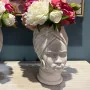 Vase Alexandra House Living White Ceramic African Woman 18 x 18 x 29 cm by Alexandra House Living, Vases - Ref: D1621624, Pri...