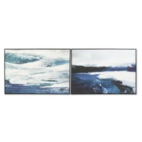 Pintura DKD Home Decor Mar e oceano 122,5 x 4,5 x 83 cm (2 Unidades) de DKD Home Decor, Impressões sobre tela - Ref: S3028203...