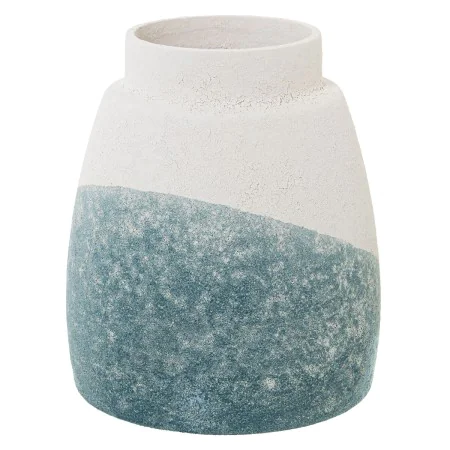 Vase Alexandra House Living Blue Beige Ceramic 16 x 16 x 24 cm by Alexandra House Living, Vases - Ref: D1621648, Price: 32,11...