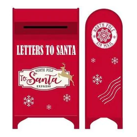 Letterbox DKD Home Decor Christmas White Red Metal 34,5 x 21,5 x 61,5 cm by DKD Home Decor, Christmas - Ref: S3035340, Price:...