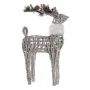 Christmas bauble DKD Home Decor Reindeer White wicker 33 x 14 x 60 cm (3 Units) by DKD Home Decor, Christmas - Ref: S3035862,...