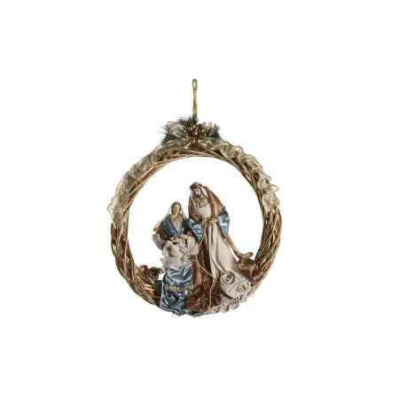 Crèche de Noël DKD Home Decor Bleu Doré Couronne 30 x 5 x 30 cm 50 x 10 x 57 cm de DKD Home Decor, Noël - Réf : S3035969, Pri...