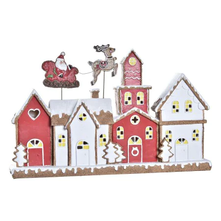 Adorno Navideño DKD Home Decor Casa Blanco Rojo Resina 41 x 7,5 x 27 cm de DKD Home Decor, Navidad - Ref: S3036353, Precio: 4...