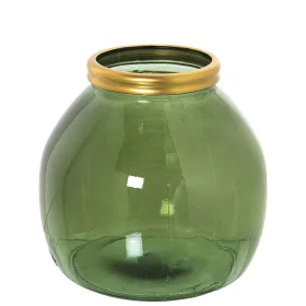 Vase made from recycled glass Alexandra House Living Green Crystal 21 x 20 cm by Alexandra House Living, Vases - Ref: D162170...