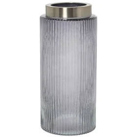 Vase Alexandra House Living Gris Doré Verre 12 x 26 cm de Alexandra House Living, Vases - Réf : D1621774, Prix : 21,97 €, Rem...