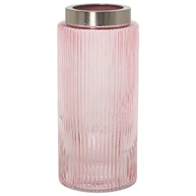 Vase Alexandra House Living Pink Golden Crystal 10 x 10 x 24 cm by Alexandra House Living, Vases - Ref: D1621776, Price: 25,4...