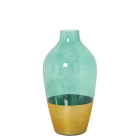 Vase Alexandra House Living Vert Doré Verre 13 x 13 x 26 cm de Alexandra House Living, Vases - Réf : D1621790, Prix : 29,38 €...