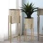 Conjunto de vasos Alexandra House Living Dourado Metal Com suporte (4 Peças) de Alexandra House Living, Vasos - Ref: D1621873...