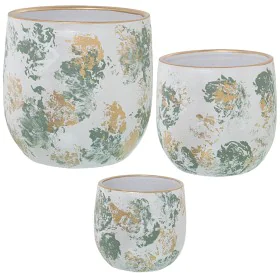 Set di vasi da fiori Alexandra House Living Verde Dorato Ceramica (3 Pezzi) di Alexandra House Living, Cachepot - Rif: D16219...