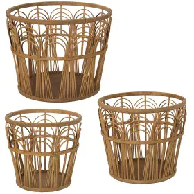 Set di vasi da fiori Alexandra House Living vimini Rattan (3 Pezzi) di Alexandra House Living, Cachepot - Rif: D1621943, Prez...