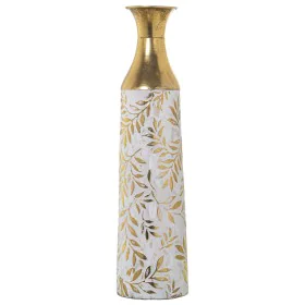 Floor vase Alexandra House Living White Golden Metal 14 x 14 x 58 cm by Alexandra House Living, Vases - Ref: D1621987, Price:...